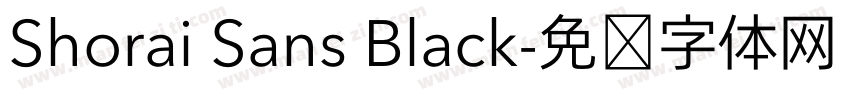 Shorai Sans Black字体转换